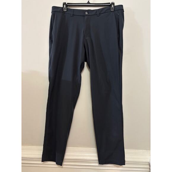 Lululemon Mens Pants Skinny Fit 38X32 Dark Gray Snap Back Pocket - Picture 1 of 10